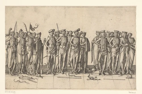 Dodenprocessie by Pieter van der Borcht, print, 1558-1619