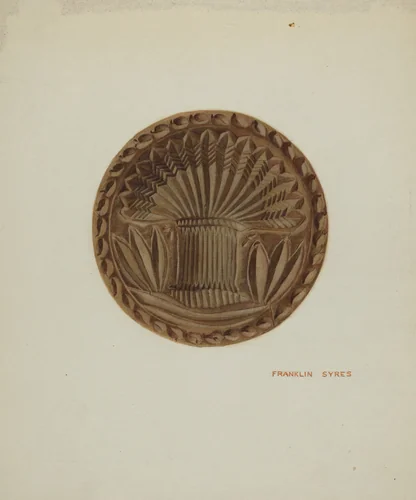 Pa. German Butter Mold by Franklyn Syres, index of american design, 1939