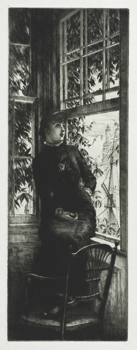 At the Sea Side by James Tissot, print, 1880