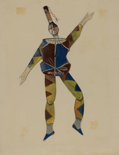 Dancing Doll: Harlequin by Mina Lowry, index of american design, 1936