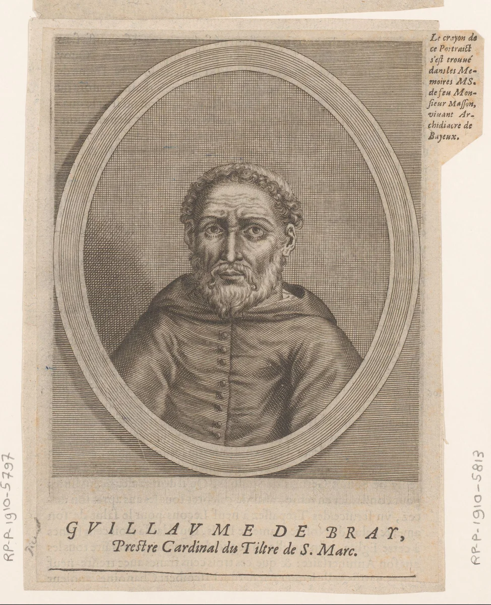 Portret van Guillaume de Bray by Etienne Picart, print, 1660