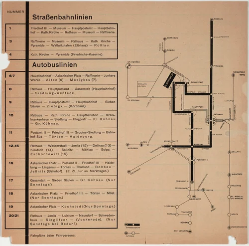 Dessau Verkehrsbüro by Joost Schmidt, design, 1924