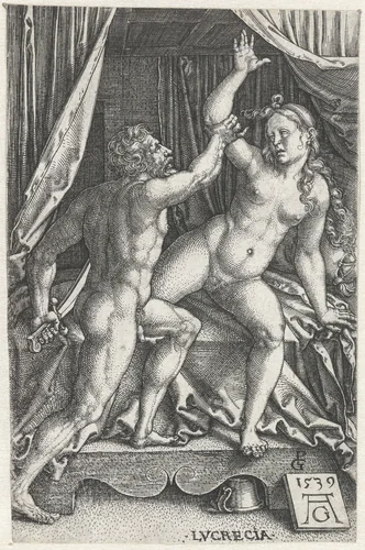 Lucretia en Sextus Tarquinius by Unknown, print, 1539