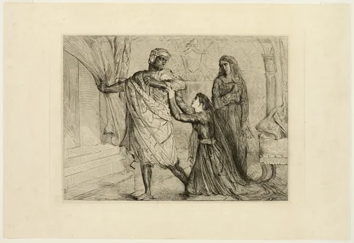 Away!, plate seven from Othello by Théodore Chassériau, print, 1844