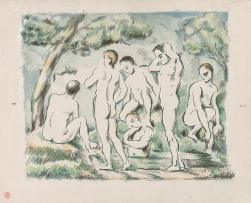 Small Bathers by Paul Cézanne, print, 1896-1897