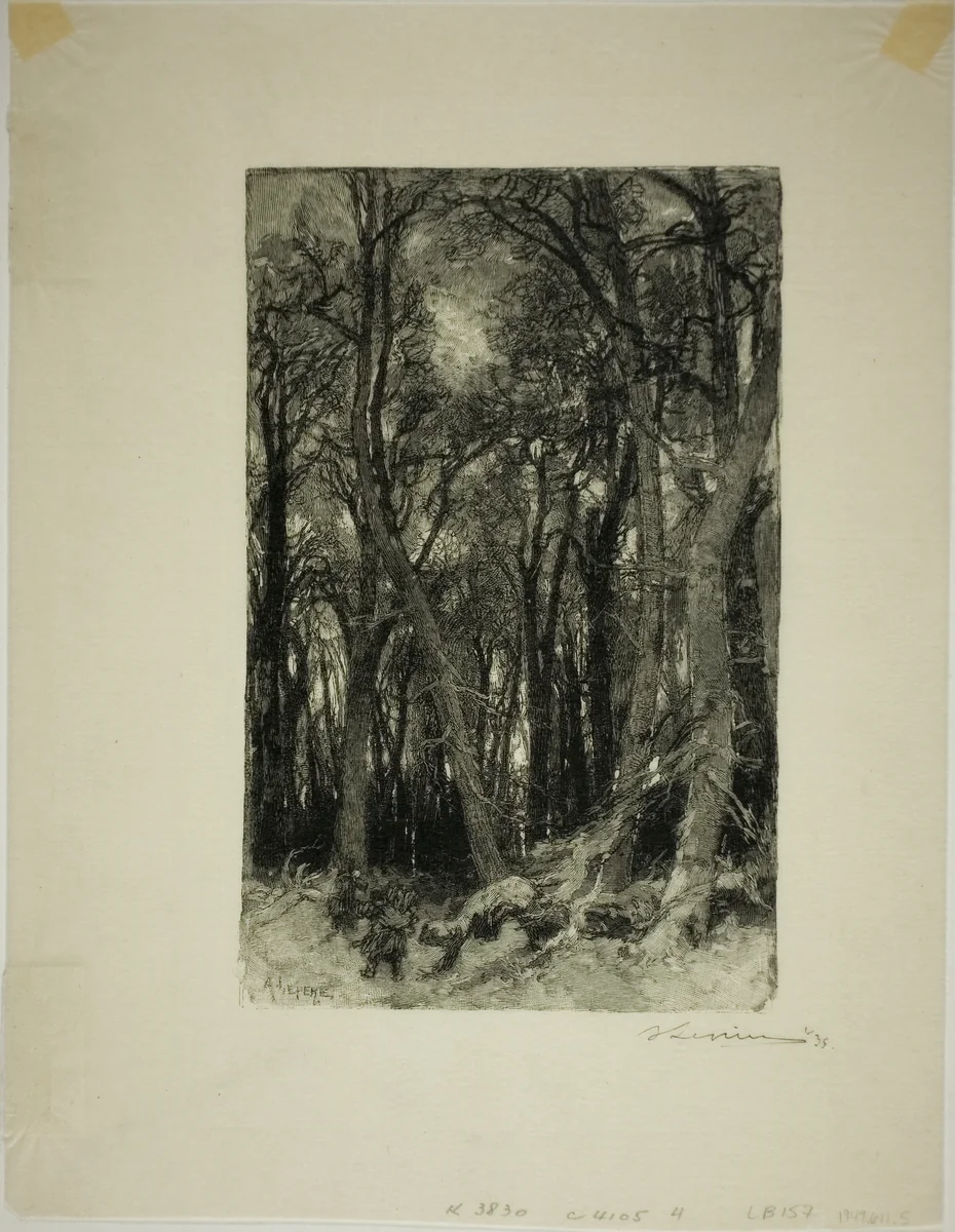 Winter: Bas-Bréau by Louis Auguste Lepère, print, 1887