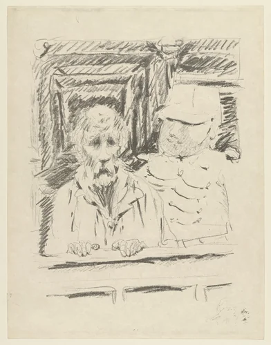 Policeman and accused man (Gendarme et accusé) by Pierre Bonnard, print, 1924
