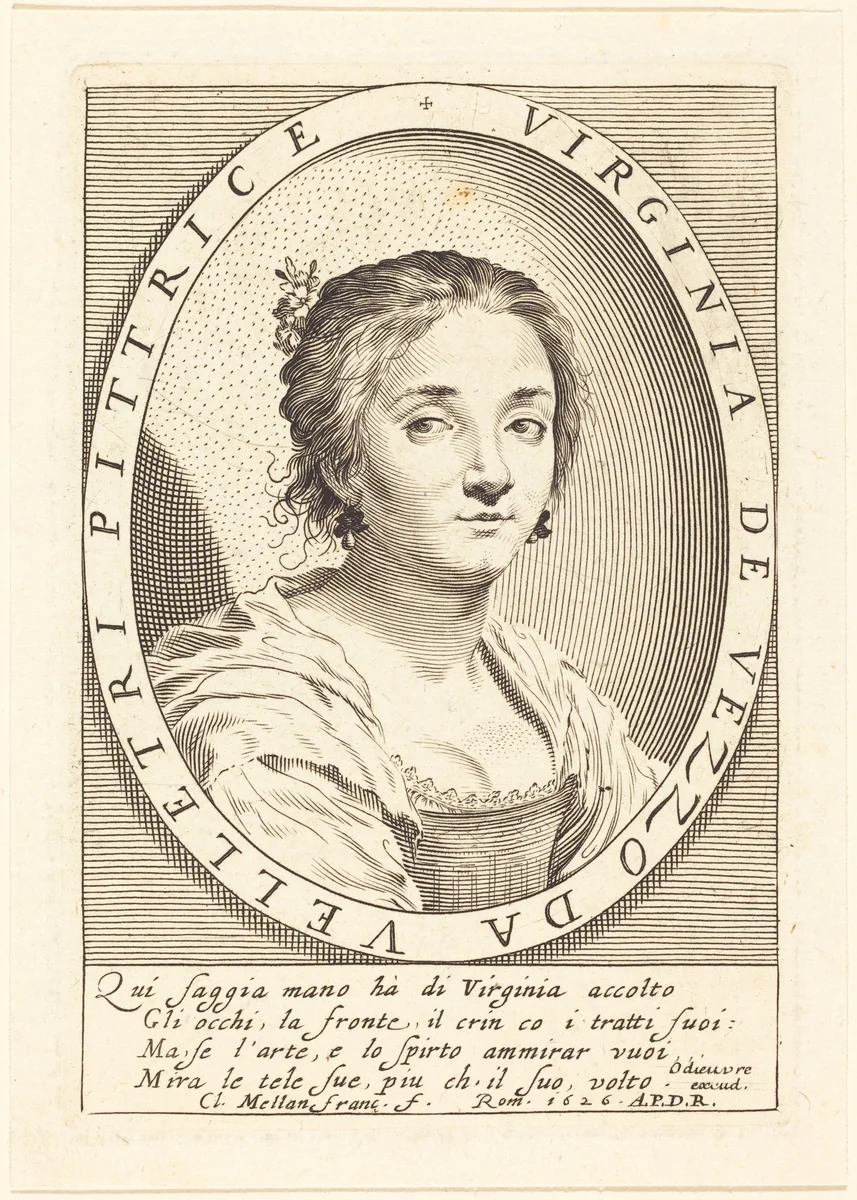 Virginia da Vezzo by Claude Mellan, print, 1626