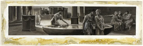 The Wide-Spreaded Night Above Her Towers by Will Hicock Low, drawing, 1885