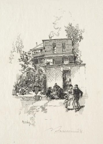 Une Guinguette by Auguste Louis Lepère, print, 1886