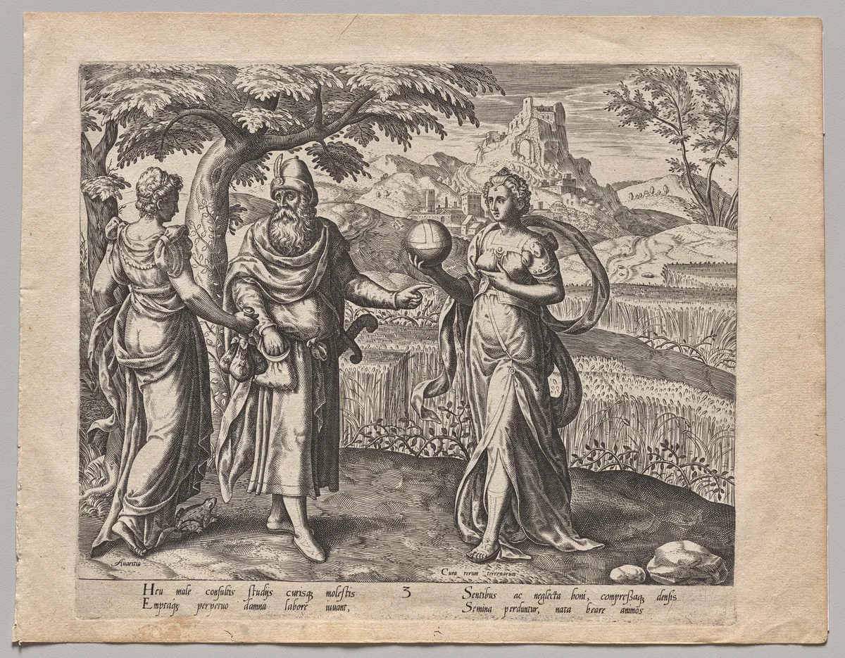The Seed Received among the Thorns by Philip Galle, print, 1574