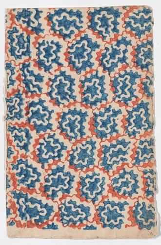 Sheet with an overall pattern of organic shapes by anonymous, print, 1800-1900