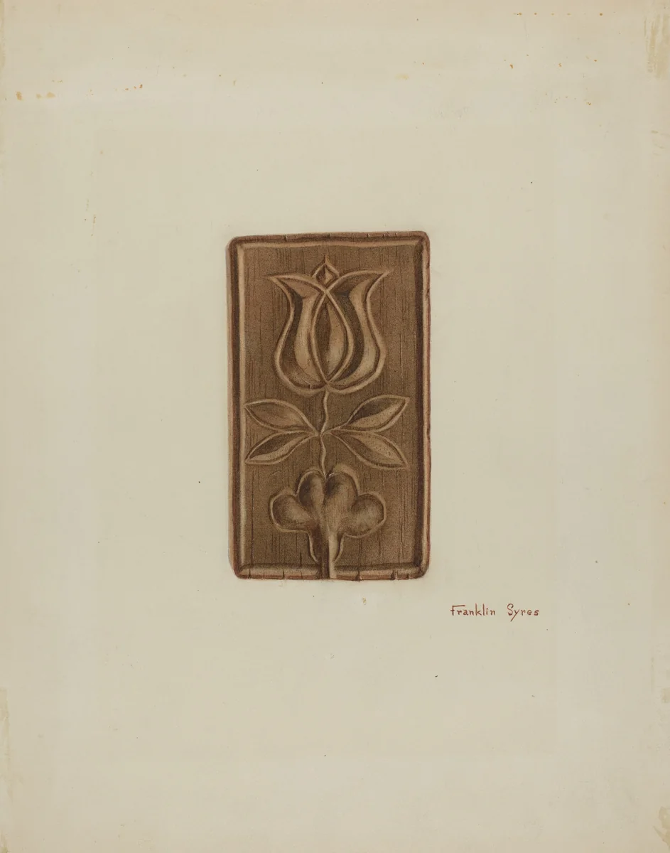 Pa. German Cake Mold by Franklyn Syres, index of american design, 1939