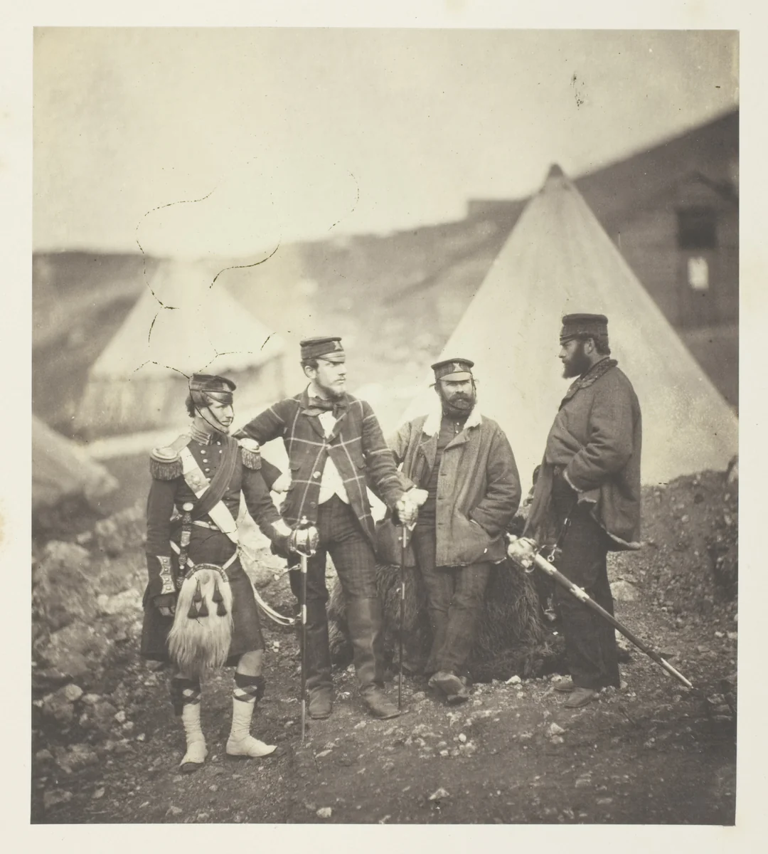 Officers of the 42nd Highlanders by Roger Fenton, photograph, 1855