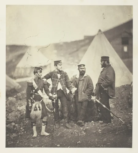 Officers of the 42nd Highlanders by Roger Fenton, photograph, 1855