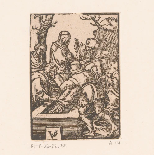 Graflegging van Christus by Unknown, print, 1558