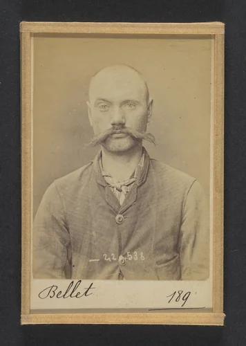 Bellet. Eléonore. Alexandre. 29 ans, né le 23/9/65 à Salouel (Somme). Teinturier. Anarchiste. 3/7/94. by Alphonse Bertillon, photograph, 1894