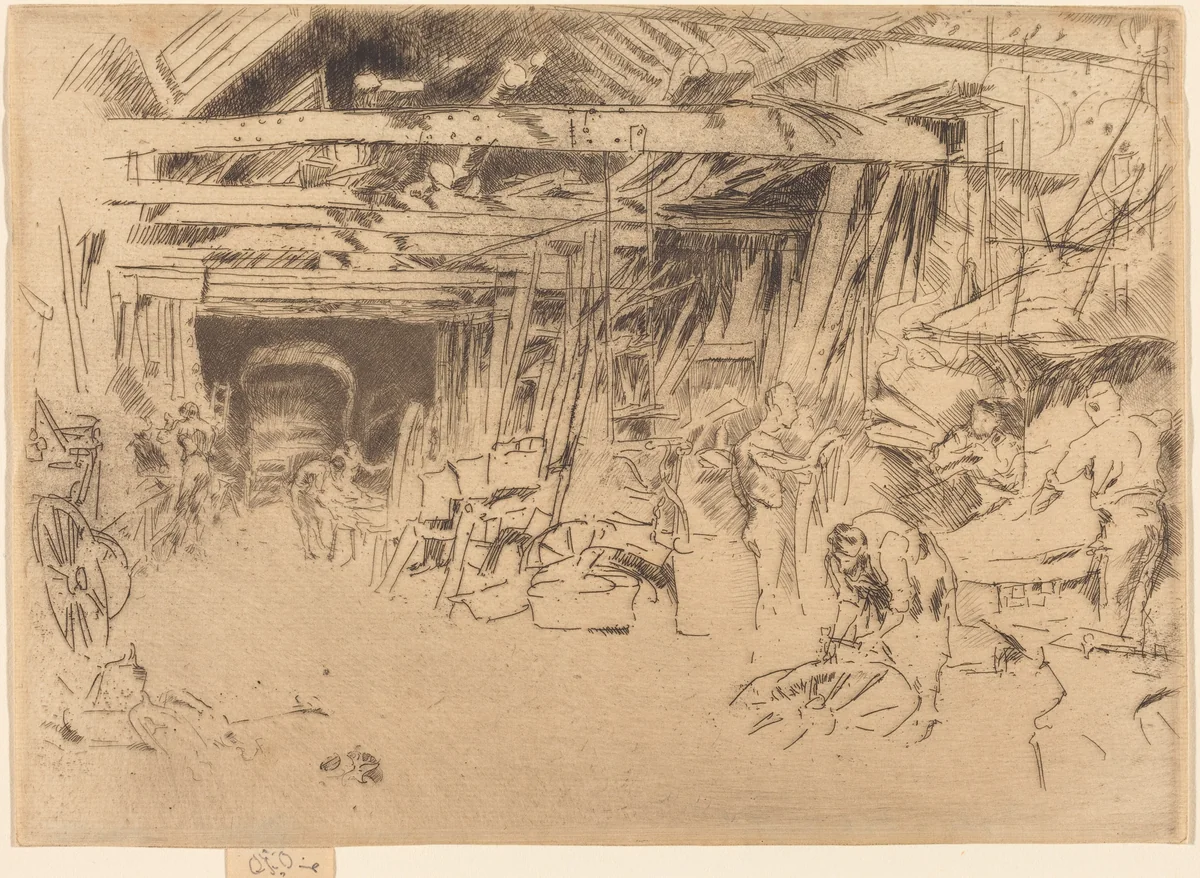 Wheelwright by James McNeill Whistler, print, 1879-1880