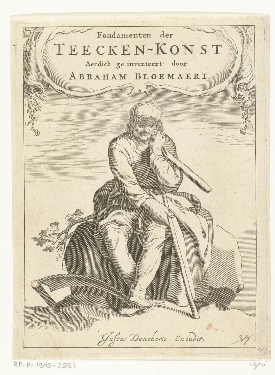 Titelpagina voor Abraham Bloemaert, Fondamenten der Teecken-konst by anonymous, print, 1679-1701