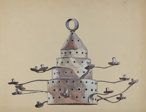 Tin Candelabra by E. Boyd, index of american design, 1936