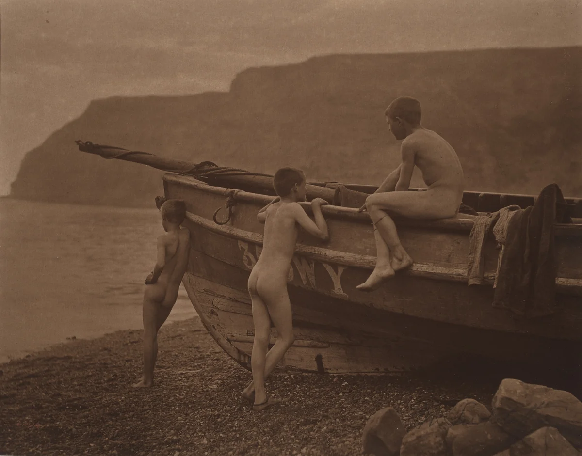 In Puris Naturalibus (In a State of Nature) by Frank Meadow Sutcliffe, photograph, 1880-1889