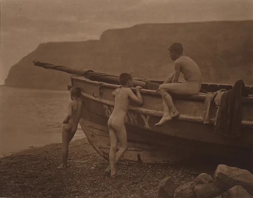 In Puris Naturalibus (In a State of Nature) by Frank Meadow Sutcliffe, photograph, 1880-1889