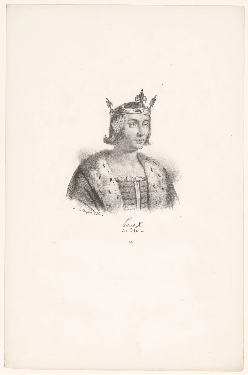 Portret van Lodewijk X van Frankrijk by anonymous, print, 1818-1842