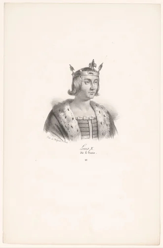 Portret van Lodewijk X van Frankrijk by anonymous, print, 1818-1842