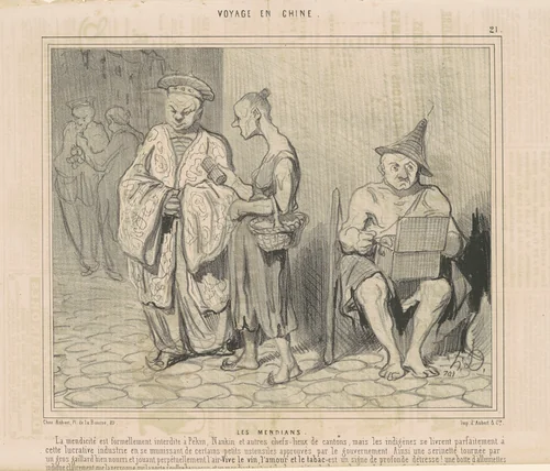 Les mendians by Honoré Daumier, print, 1844