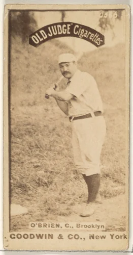 O'Brien, Catcher, Brooklyn, from the Old Judge series (N172) for Old Judge Cigarettes by Goodwin & Company, photograph, 1887-1890