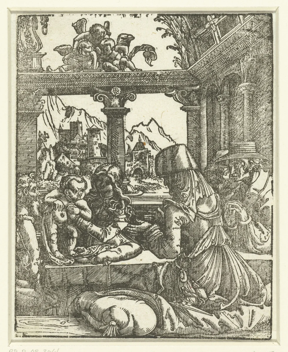 De Heilige Familie met Anna by Unknown, print, 1506-1538