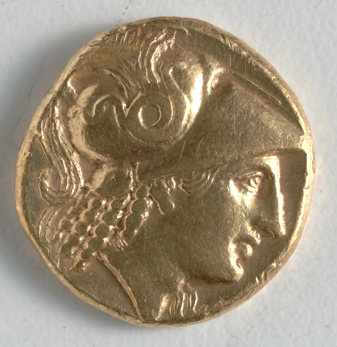 Stater: Head of Athena (obverse) by Unknown, metalwork, -323--317