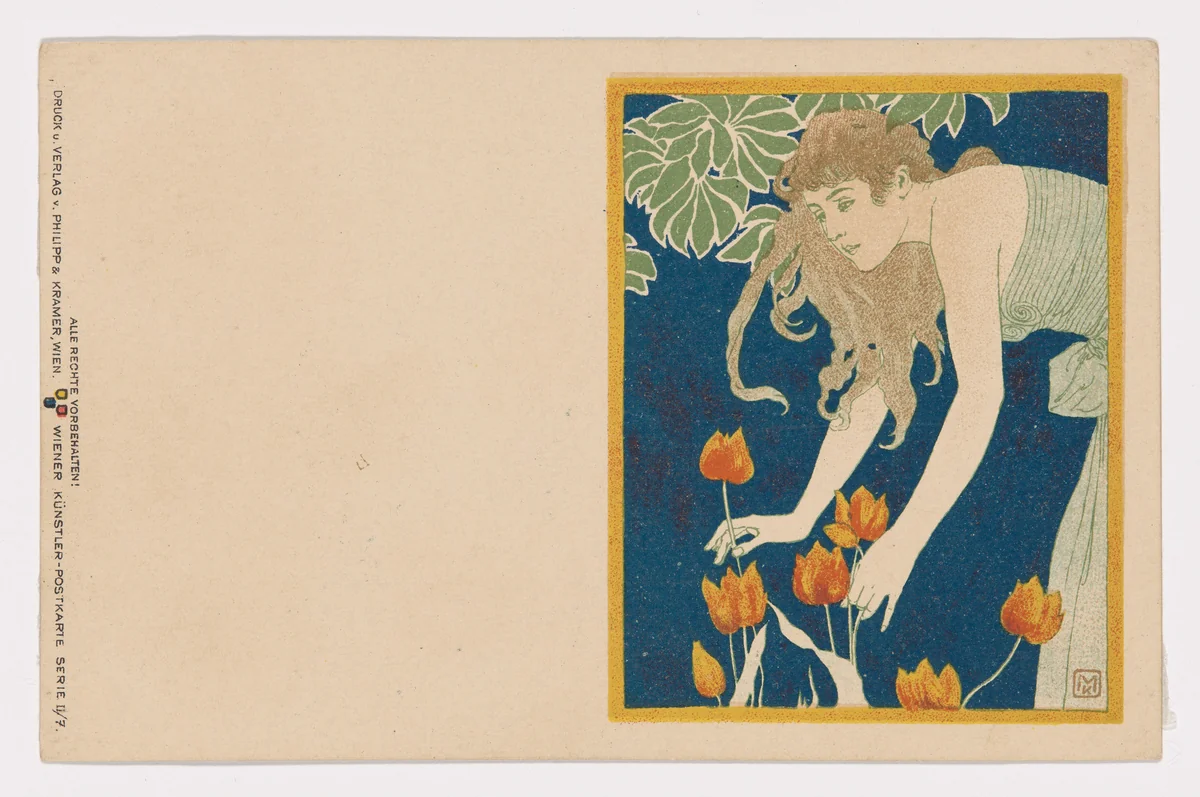 Wiener Künstler-Postkarte Serie 2/7 by Koloman Moser, design, 1898