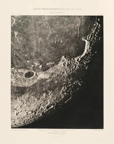 Carte photographique de la lune, planche XVII (Photographic Chart of the Moon, plate XVII) by Charles Le Morvan, photograph, 1899