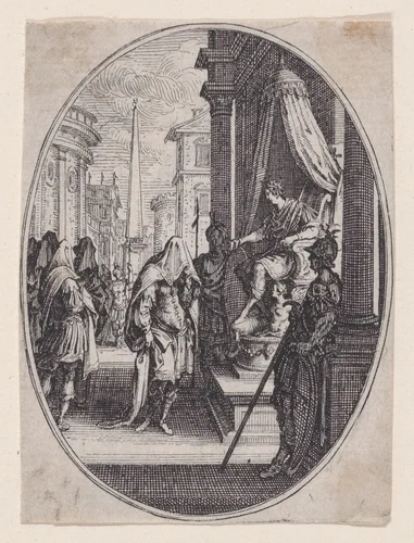 Le Culte des Hommes (The Worship of Men), from "Les Sacrifices" (The Sacrifices) by Jacques Callot, print, 1620-1630