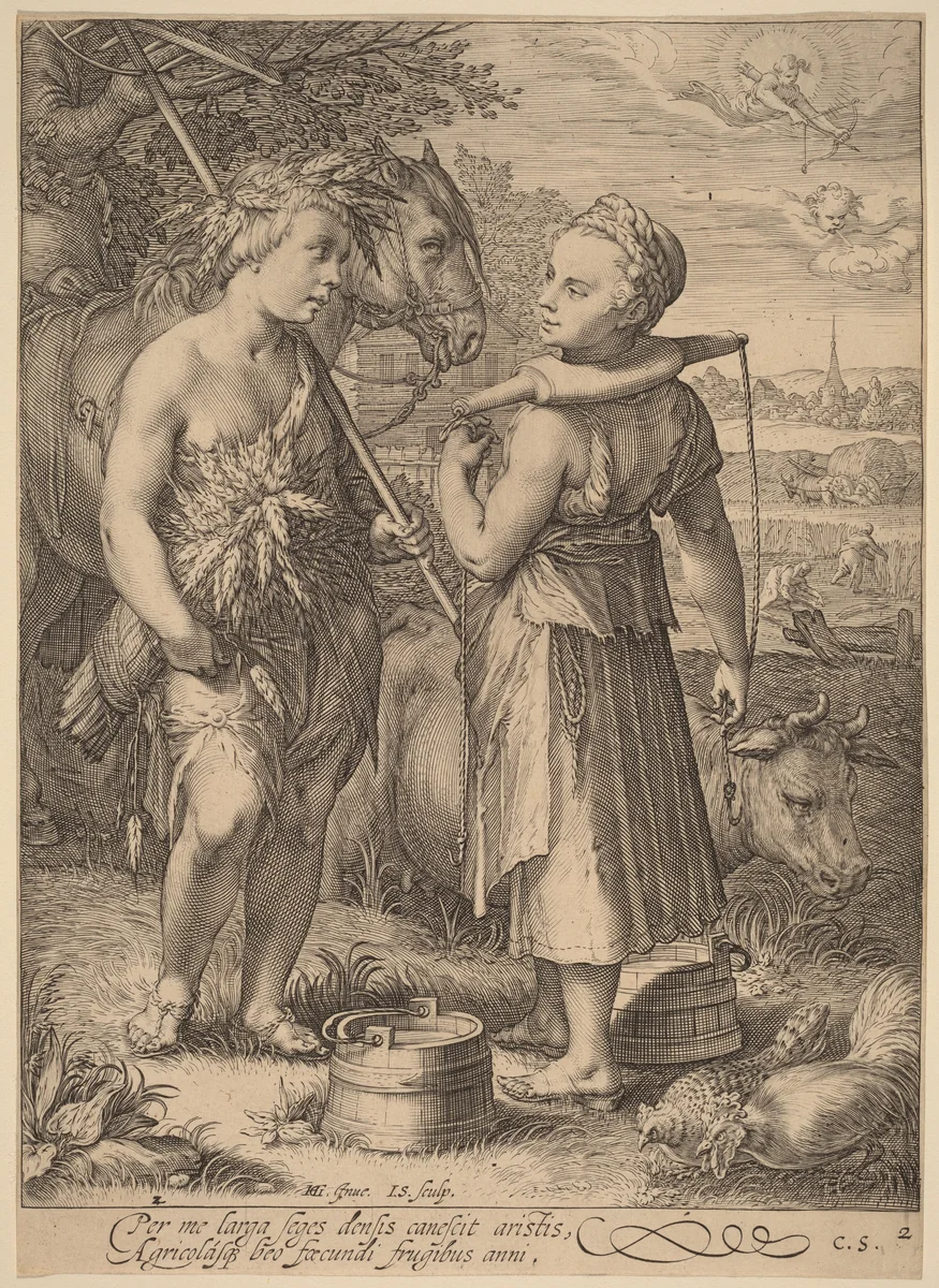 Summer by Jan Pietersz Saenredam; Hendrick Goltzius, print, 1601