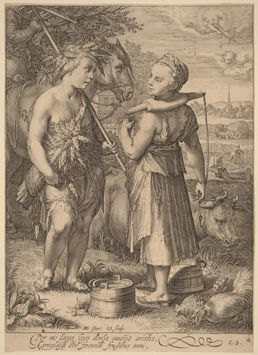 Summer by Jan Pietersz Saenredam; Hendrick Goltzius, print, 1601