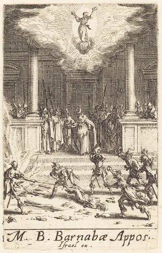 The Martyrdom of Saint Barnabas by Jacques Callot, print, 1634-1635