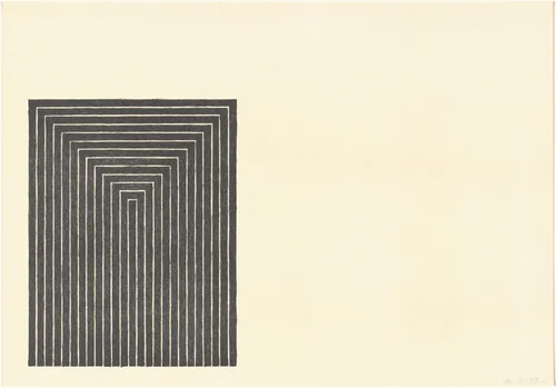 Clinton Plaza from Black Series I by Frank Stella, portfolio, 1967