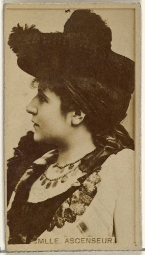 Mlle. Ascenseur, from the Actors and Actresses series (N145-8) issued by Duke Sons & Co. to promote Duke Cigarettes by W. Duke, Sons & Co., photograph, 1890-1895