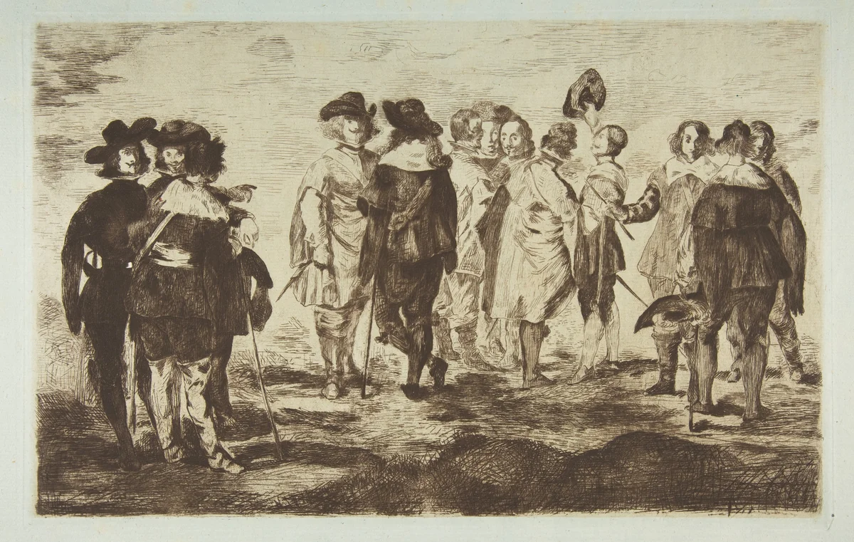 The Little Cavaliers, after "Velázquez" by Edouard Manet, print, 1861-1862