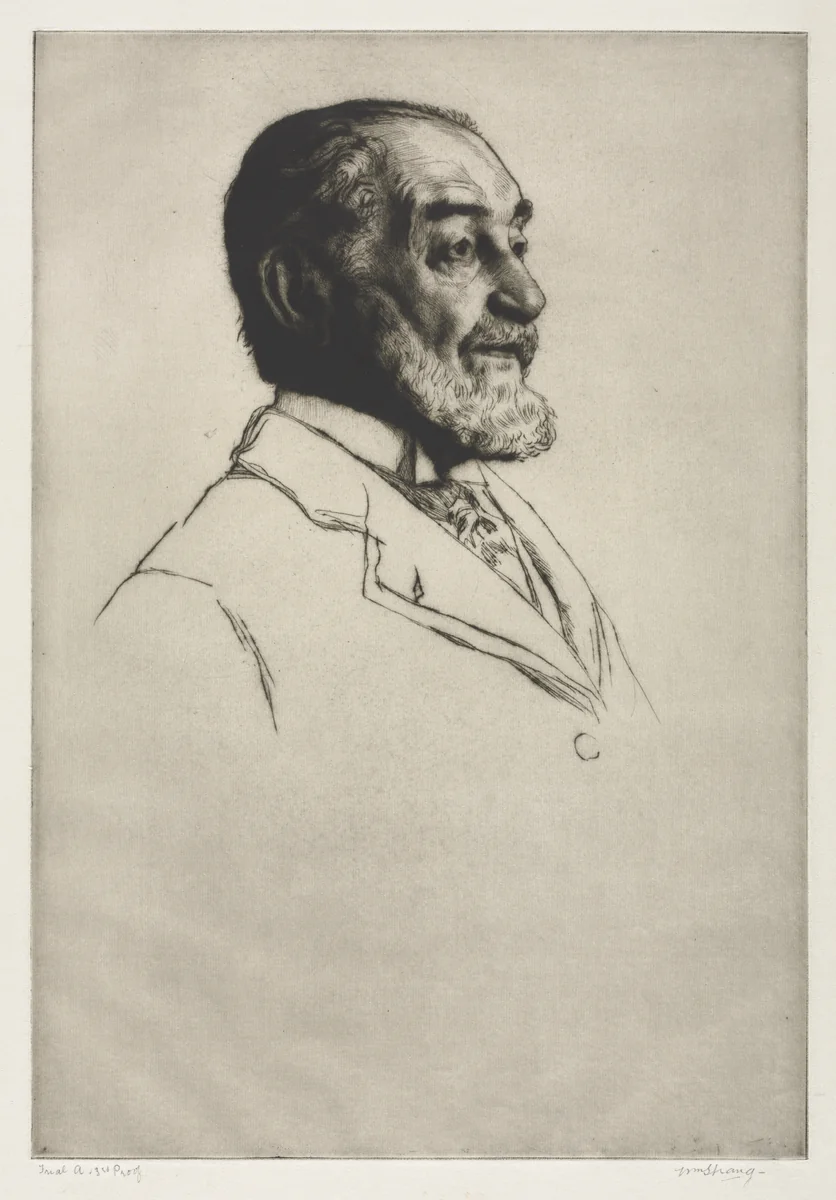 Frederick Harrison by William Strang, print, 1914
