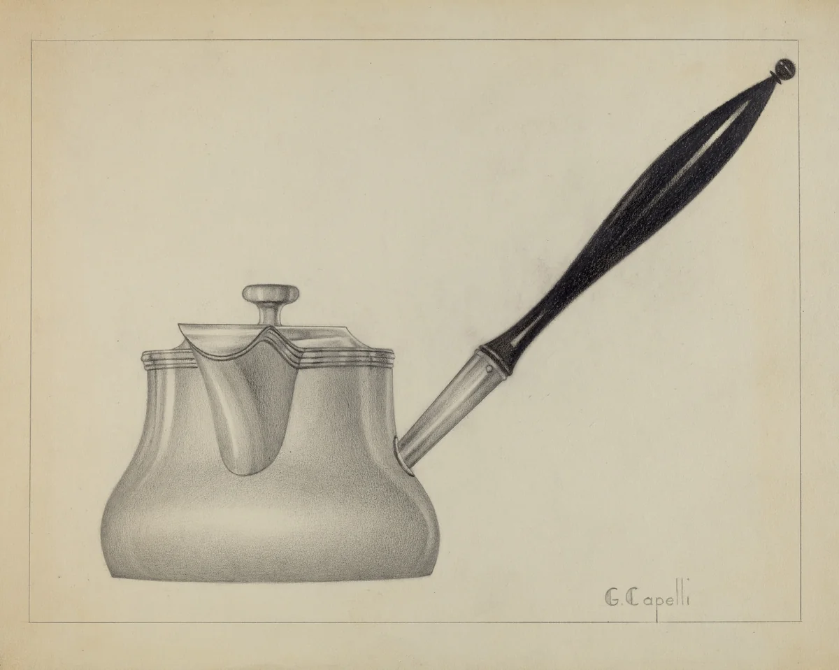 Silver Saucepan with Cover by Giacinto Capelli, index of american design, 1936