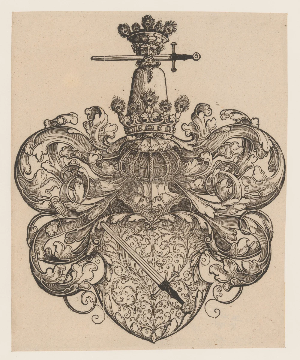 Wapenschild van de familie Kress von Kressenstein by anonymous, print, 1533