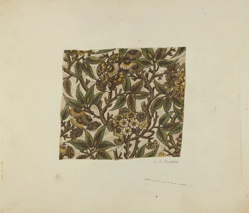 Textile by E.A. Smaller, index of american design, 1935-1942