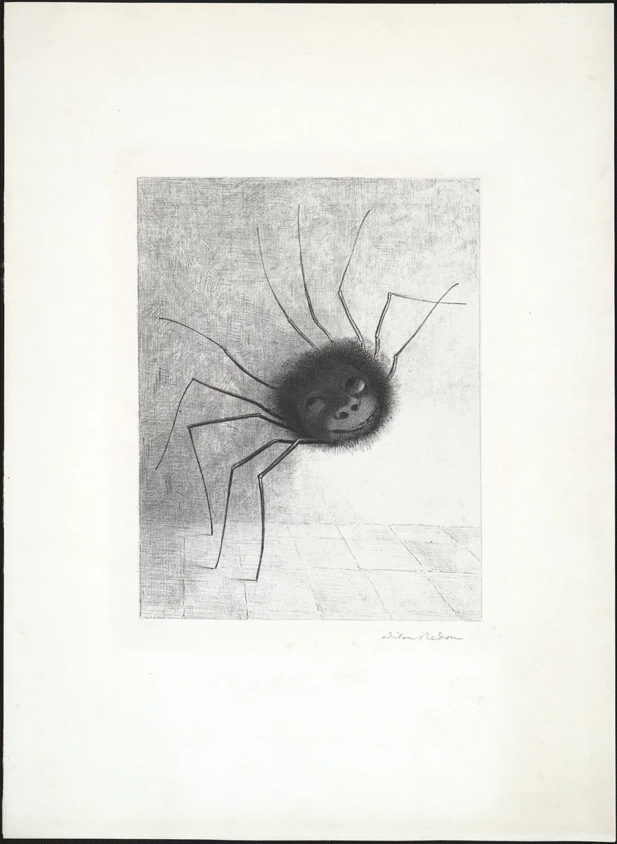Spider (Araignée) by Odilon Redon, print, 1887