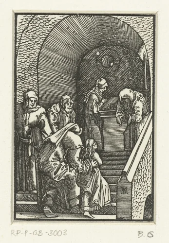 Presentatie van Maria in de tempel by Unknown, print, 1506-1538