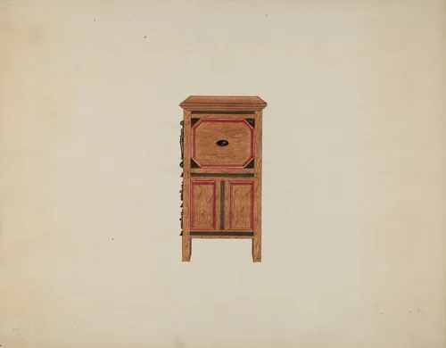 Side View of Hartford Chest by Martin Partyka, index of american design, 1936