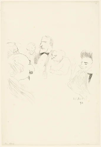 Menu Card for Adrien Hébrard by Henri de Toulouse-Lautrec, print, 1894