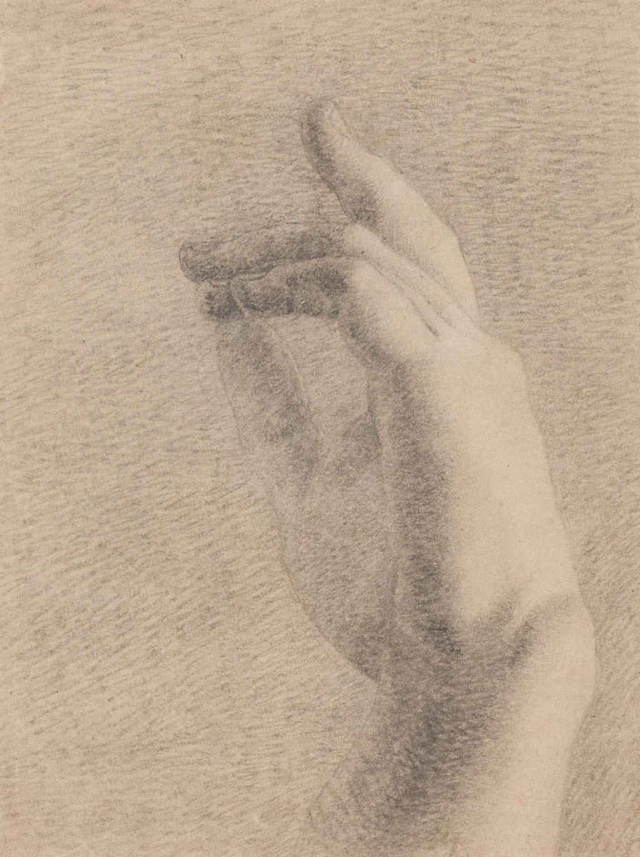 Study of a Hand [recto] by Benjamin Robert Haydon, drawing, 1786-1846